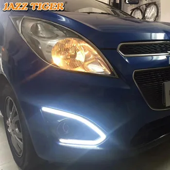  12V Dienas gaitas gaismas Chevrolet Spark 2013 dienas gaitas lukturi ar LED pagrieziena gaismas automašīnām auto Miglas lukturi jēra