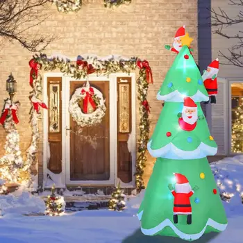  240cm Piepūšamās Modelis Ziemassvētku Eglīte Krāsains Pagriezt LED Gaismas Āra Dārza Attēls Rotaļlietas Jaunā Gada, Ziemassvētku Rotājumi