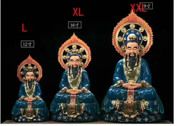  38CM lielas Kungs, Debesu Dao Taoism YUANSHI TIAN ZUN Visvarenā Dieva, Budas statuja, MĀJAS Templis iedarbīgu ģimenes Aizsardzību