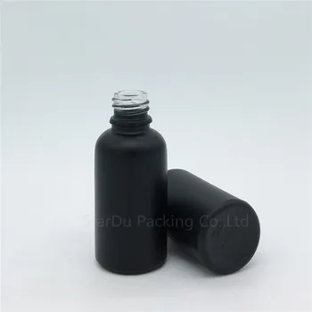  480pcs 30ML Melns Matēta Stikla Pudeles, Flakoni Ēteriskās Eļļas Pudele Ar Sudrabaini Skrūvējamu Vāciņu 30cc Smaržu Pudeles