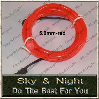  5,0 mm Neona gaismas 30M sarkans + 220v Invertors+bezmaksas piegāde