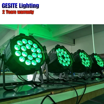  8pcs/daudz Ķīna 18x18W RGBWA UV 6in1 LED Par Gaismu Ziemassvētku Skatuves Gaismas