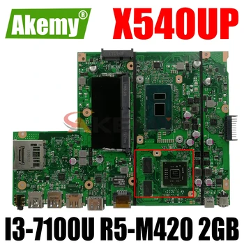  AKEMY X540UP Portatīvo datoru Mātesplati Par ASUS VivoBook R540UP R540U X540U F540U Sākotnējā Mainboard 4 GB-operatīvā ATMIŅA I3-7100U R5-M420 2GB
