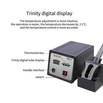  Augstas frekvences lodēšanas stacijas 150W inteliģentās temperatūras regulēšana svina-bezmaksas anti-static elektriskā dzelzs eddy vortex BK3300A