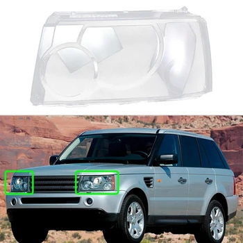  Auto Priekšējo Lukturu Vāks Stikla Objektīva Korpusa Gaismas Caps Lampas Abažūrs Ēnā Land Rover Range Rover Sport 2005. - 2009. gadam