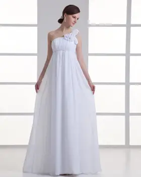  Bezmaksas piegāde 2018 jaunas oficiālas pielāgotu krāsu/izmēru grūtniecēm Viena-Pleca Balta Mīļotā Ilgi Grezna līgavas māsa kleitas