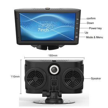  Bluavido GT6 Automašīnas Kravas automašīnas DVR FHD) 1080P Dual Objektīvs paneļa kameru, Bluetooth, Mūzikas un Brīvroku automašīnas video rakstītājs ar 15M kabelis