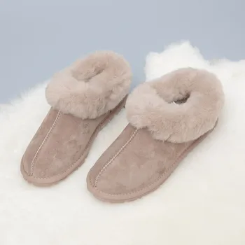  Careaymade-Ziemas jaunas sniega zābaki, sieviešu korejas plīša apavi, plakana apakšējā anti-skid kokvilnas kurpes ar zemu top tvaicētiem pildījumu bun apavi