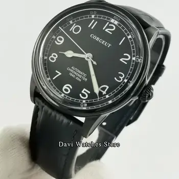  Corgeut 41mm Melns PVD Lietā Black Dial Pulksteņi Miyota 8215 Kustības Automātisko Top luksusa Mens Watch Pulkstenis