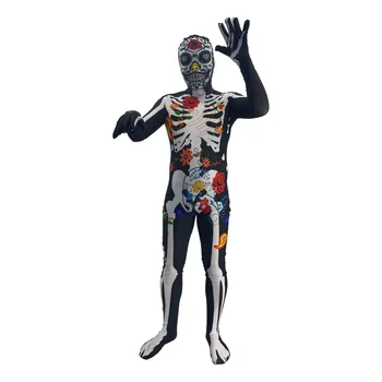  Cosplay Galvaskausa Bodysuit 3D Iespiesti Pieaugušo Bērnu Unisex Plus Lieluma Cosplay Tērpu Halloween Karnevāla Puse Jumpsuit Zēniem Meitenēm