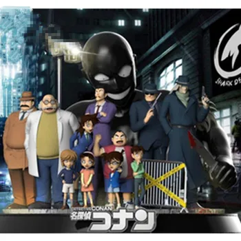  Detective Conan GK Statuja Anime Edogawa Konan Mouri Kogorou Black Organizācijas Scenārijs Sveķu Rīcības Modeli Kolekcionējamu Rotaļlietu R508
