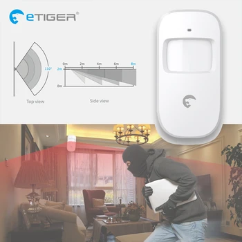  Etiger S4 Plus Tuya Smart WiFi/GSM Drošības Kustību Detektors Mājās Smart SMS Signalizācijas Sistēma Mājas Signalizācijas