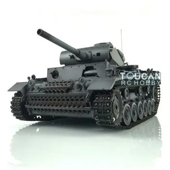  Heng Long 1/16 Pelēkā 6.0 Modernizētas Panzer III L RC Tanku 3848 W/ 360 Tornītis TH12549-SMT4