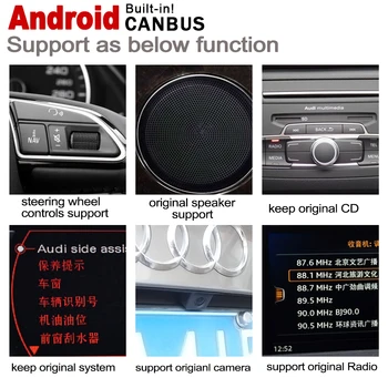  IPS Android 2 DIN Auto DVD GPS Audi Q3 8V 2011~2018 MMI Navigācijas Multimediju Atskaņotājs, Stereo Radio WiFi Sistēma