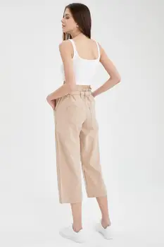  Ir 2021. Vasaras Jaunā Modes Sieviešu Paperbag Fit, Siksnas Culotte Bikses