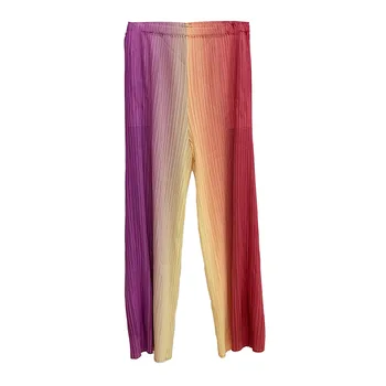  Issey Miyake dizaineru sieviešu kroku bikses vasaras plānas orgānu bikses potītes garuma bikses kroku gadījuma bikses