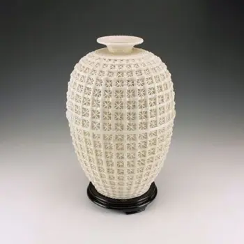  Izsmalcinātu Vintage Ķīnas Dehua Porcelāna Handwork Rotājumu Vāze