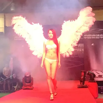  JAUNS liela izmēra baltā Eņģeļa spārnus uz skatuves šovs fotogrāfija Apakšveļa rādīt kāzu Cosplay spēle spalvu aksesuārus