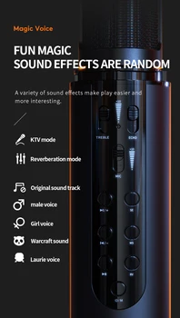  K1 Bezvadu Kondensatora Studijas Mikrofonu, Telefona Karaoke Mikrofons Bluetooth Skaļruni, Mikro iebūvēto Skaņas Karti Balss Mainītājs