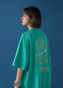  Korejas modes Sieviešu apģērbu 2021. gada vasarā Jaunu grafisko plus lieluma tee Skaistu Īsām Piedurknēm T-Krekls kokvilnas Top y2k drēbes