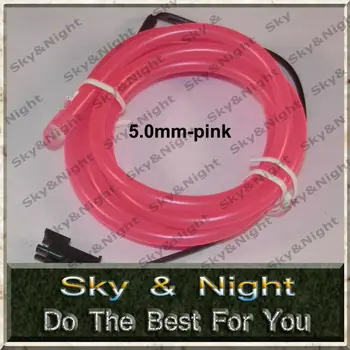  Kvalitātes zemāku cenu, Neona gaismas, rozā 50M-5.0 mm thinkness +220v Invertors+bezmaksas piegāde