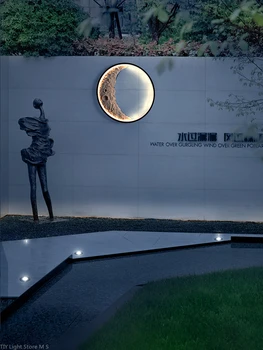  Mūsdienu LED Āra sienas lampas ūdensizturīgs villa dārza ainavu ārsienu mēness lampas pagalms, balkons pusmēness sienas lampas