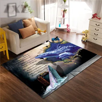  Mūsdienu Liela Izmēra Paklāju 3D Sapnis okeāna dzīvnieku Paklājus Dzīvojamā Istaba Mājas Dekori Paklāji Mīksta Flaneļa Guļamistaba, Viesistaba, Zona Paklājs