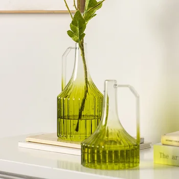  Mūsdienu Vienkārši Zaļš Slīpums Vertikāli Modeli Stikla Hidroponiskas Vāzes Ziedu Kompozīcijas, Rotājumi, Mājas Dekorēšanas Piederumi