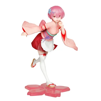  No nulles Ram vēja kalpone attēls modelis, Japāņu Anime Attēls Ram rotaļlietas, dāvanas Colletible Modeli, Rotaļlietas, Auto Dekorēšana