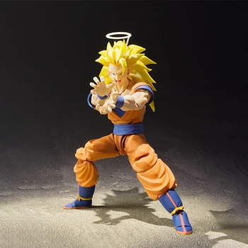  Noliktavā Bandai SHF Dragon Ball Z Statuetes Super Saiyan 3 Goku Darbības Rādītāji Modelis Kolekcija Attēls Lelle, Rotaļlietas bērniem, Dāvanu