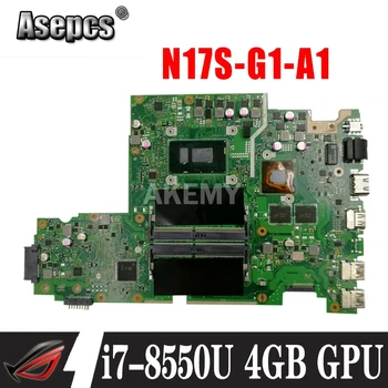  Par Asus X542U X542UR X542UQ X542UN X542URR X542UQR Klēpjdatoru, pamatplate (Mainboard) pārbaudes darbu CPU i7 8550U GPU 4GB N17S-G1-A1
