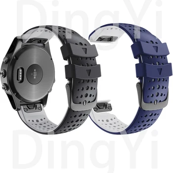  Par Garmin Fenix 6 Fenix6 GPS Siksnas Easyfit Band 22mm Quick Fit Silikona Watchband Aproce Garmin MARQ/Fenix 5 Aproce