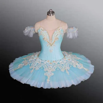  Piparmētru Zaļa Profesionālā Baleta Tutu Kostīmu Meitene Pankūku Baleta Tutu Tērpu, Deju Trupu Sniegumu, Tutu Spāņu