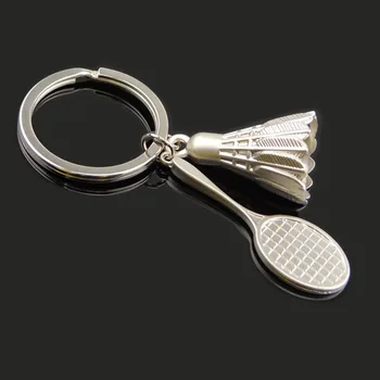  RE 100gab/Daudz Badmintona Rakete Keychain Atslēgu piekariņi Modes Keychains Keyring Vairumtirdzniecība