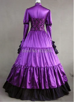  Royal Purple Viktorijas Gothic Korsete Kostīmi