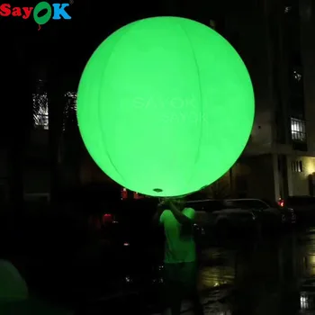  Sayok 2m/2.5 m Hēlija Sky Balons Milzu Piepūšamo Apgaismota Balonu LED Bumbu Kāzu Dekorācijas, Reklāmas Akcijas
