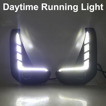  Toyota Hilux Revo 2020 2021 LED dienas gaitas lukturi Dienas Gaitas Lukturi ar Pagrieziena Signāla Bamperis Miglas lukturi Tālās gaismas Lukturis