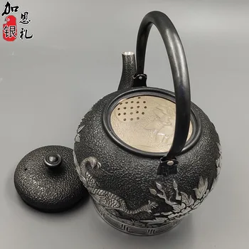  Tējkanna, nerūsējošā tērauda tējkanna, sudraba tējkanna, karstā ūdens tējkanna, portatīvo tējkannas 1200 ml, kung fu tējas komplektu.