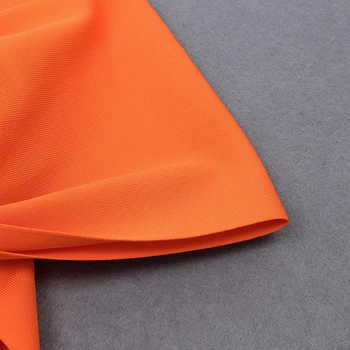  Vairumtirdzniecības 2021 jaunpienācēji, oranža sieviešu elegantu loku plecu bodycon midi vakarā pārsējs kleita formālās kleitas sievietēm