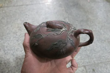  Vecs Ķīniešu Handcraft Enameled YiXing Zi Sha Māla (dzeltena keramikas) Tējkanna, Cicadas,ar zīmi,Bezmaksas piegāde