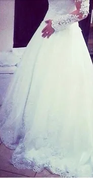  Vestido de noiva līgavas kleita luksusa 2021 seksīga, romantiska garām piedurknēm kāzu kleitas malu noapaļošana kāzu kleitas apmetni de mariage