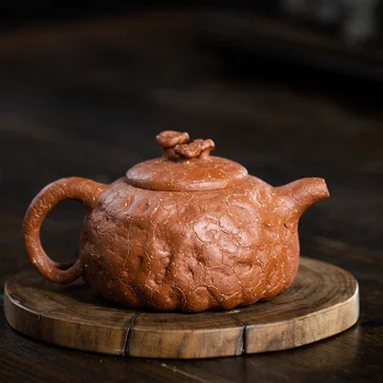  Yixing Augstas kvalitātes Roku darbs Tējas Katlā Ganoderma Violetā Māla Tējkannas Skaistums Tējkanna Ķīnas Tējas Ceremoniju Pielāgota Dāvanas Teaware 290ml
