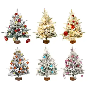 Ziemassvētku Eglītes Mini Mākslīgie Koki, Ziemassvētku Rotājumi Mājās, Jaunais Gads, Ziemassvētki Dekoru ar Sniegu