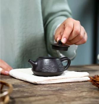  Ķīna Xiao Pin Jing Lan Tējkanna Keramikas Tējkanna Puer Tējas Oolong Tējas Komplekts Roku Darbs