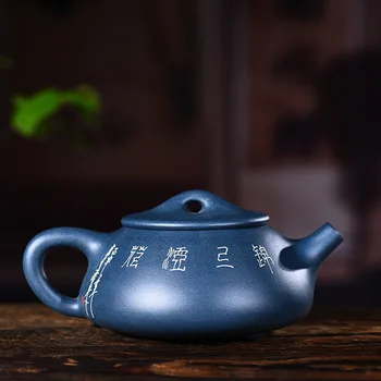  200ml Yixing Violetā Māla Tējas Katlā Patiesu Neapstrādātu Rūdu Zaļo Dūņu Tējas Katlā Kung Fu Tējkanna Bonusa 5 Gabals Tasi Tējas Komplekts Bezmaksas Piegāde