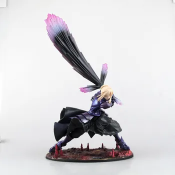  Anime Fate/Grand Lai Melnā Saber Vortigern 18 cm PVC Rīcības Attēls, Anime Attēls Modelis Rotaļlietas Attēls Lelle Dāvanu