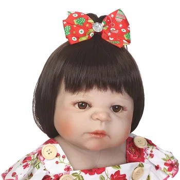  Bebe 55cm Pilna Ķermeņa Silikona Atdzimis Bērnu Lelle, Rotaļlietas, Spilgti meitene jaunu dzimis Lelle Bērniem, Bērnu Dzimšanas dienas dāvanu bonecas atdzimis