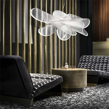  Eiropas stila modernu led lustra dzīvojamā istabā, guļamistabā, lustra, kuru linuma acs lustra iekštelpu ēdamistaba kafijas veikals Rūpniecības de