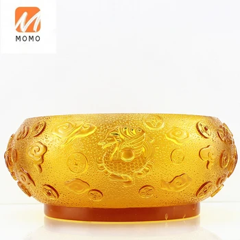  Fengming-cuenco del Tesoro de Gavēņa de oro para decoración del hogar, artesanía calidad de alta, 2,5 kg, novedad