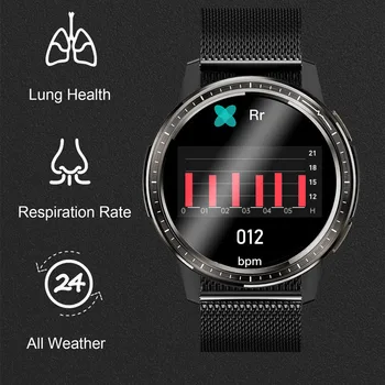  H9 Smart Skatīties Sirdsdarbības Ātrums, asinsspiediens Skābekļa Elpošanas EKG+PPG Ķermeņa Temperatūras Monitoringa Vīriešiem Smartwatch Android, IOS